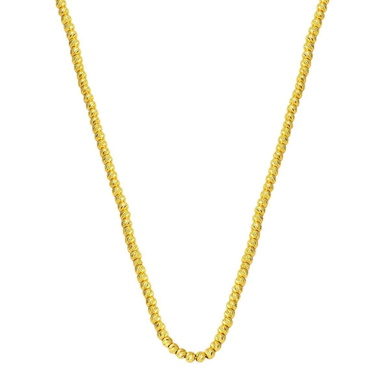 14K Yellow Gold Ball Chain Necklace