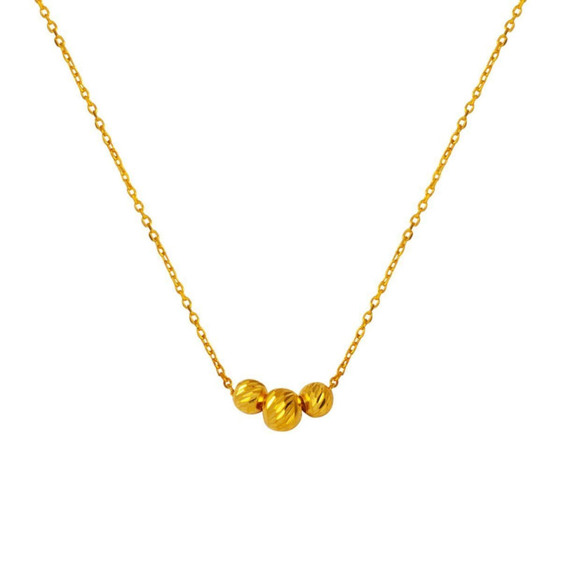 22K Yellow Gold Ball Chain Necklace