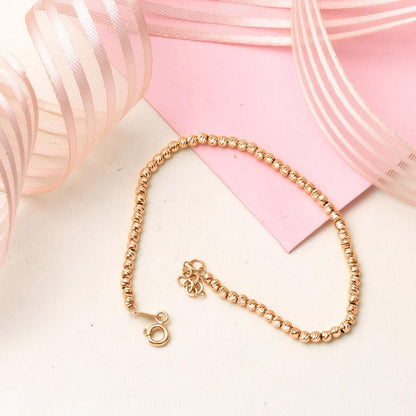 14K Rose Gold Ball Chain Bracelet