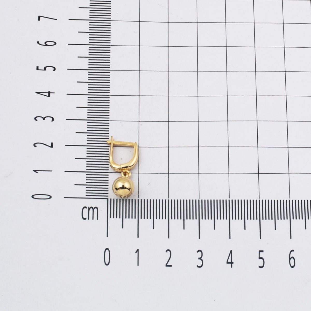 14K Yellow Gold Bead Dangle Earrings (2.37 g)
