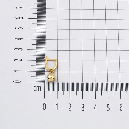 14K Yellow Gold Bead Dangle Earrings (2.37 g)