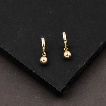 14K Yellow Gold Bead Dangle Earrings (2.37 g)