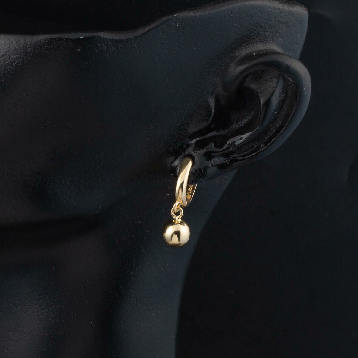 14K Yellow Gold Bead Dangle Earrings (2.37 g)