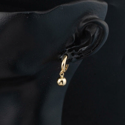 14K Yellow Gold Bead Dangle Earrings (2.37 g)