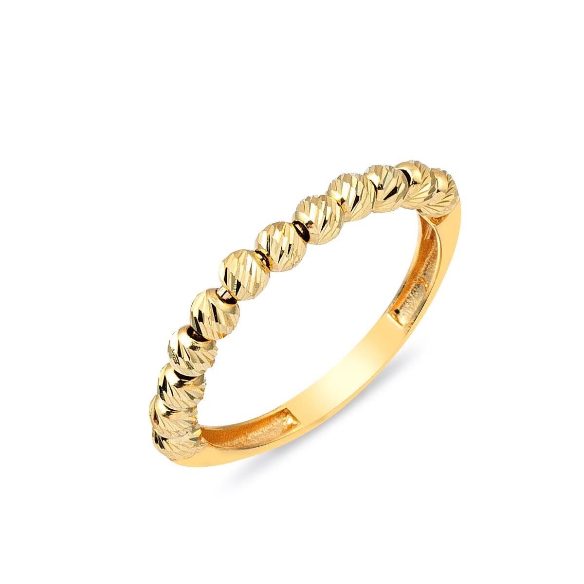 14K Yellow Gold Bead Ring (1.83 g)