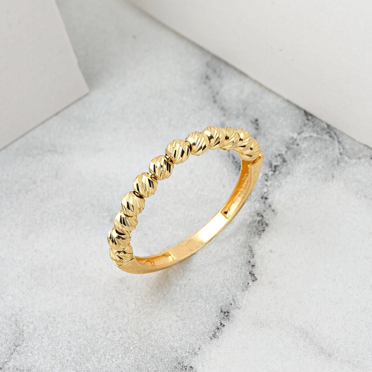 14K Yellow Gold Bead Ring (1.83 g)