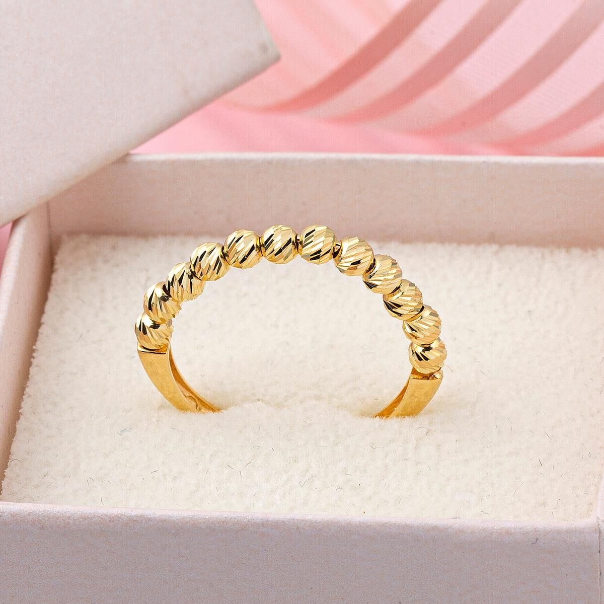 14K Yellow Gold Bead Ring (1.83 g)