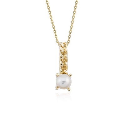 14K Yellow Gold Toulon Pearl Necklace