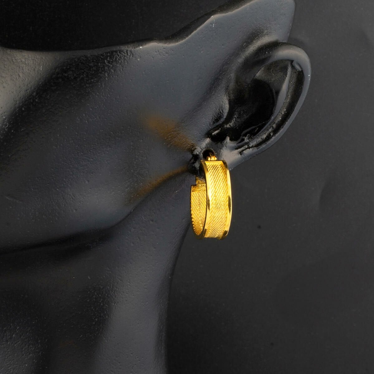 14K Yellow Gold Trabzon Mesh Hoop Earrings