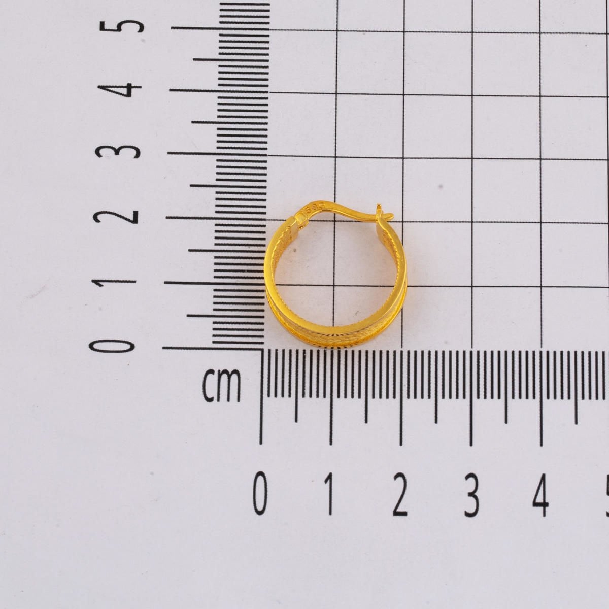 14K Yellow Gold Trabzon Mesh Hoop Earrings
