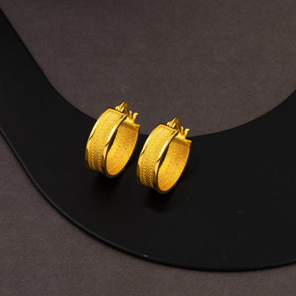 14K Yellow Gold Trabzon Mesh Hoop Earrings