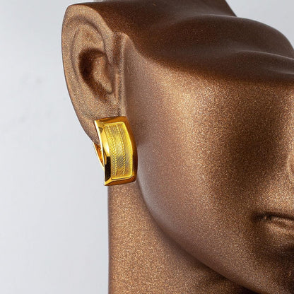 14K Yellow Gold Trabzon Mesh J Earrings