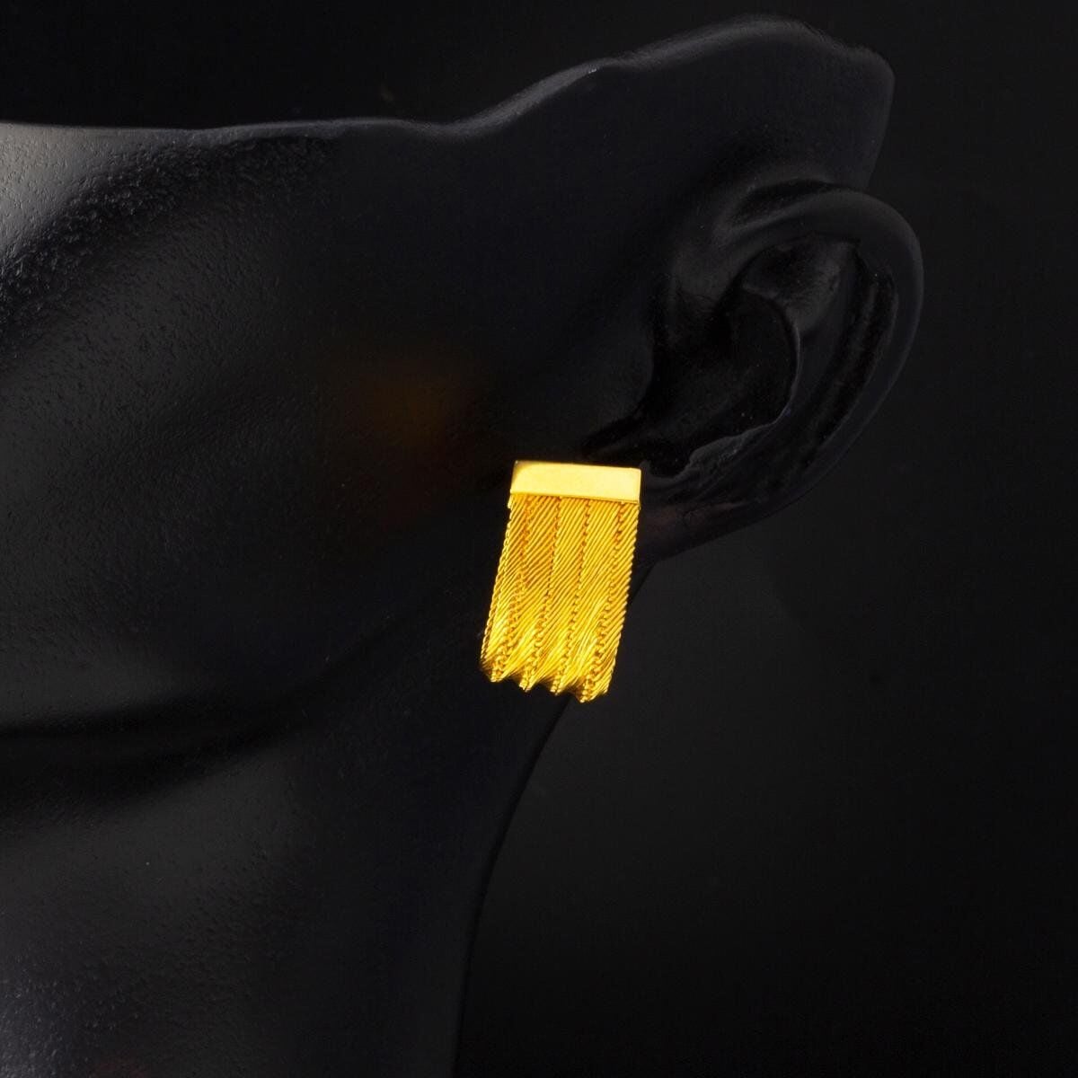 14K Yellow Gold Trabzon Mesh Earrings