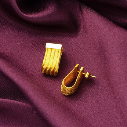 14K Yellow Gold Trabzon Mesh Earrings