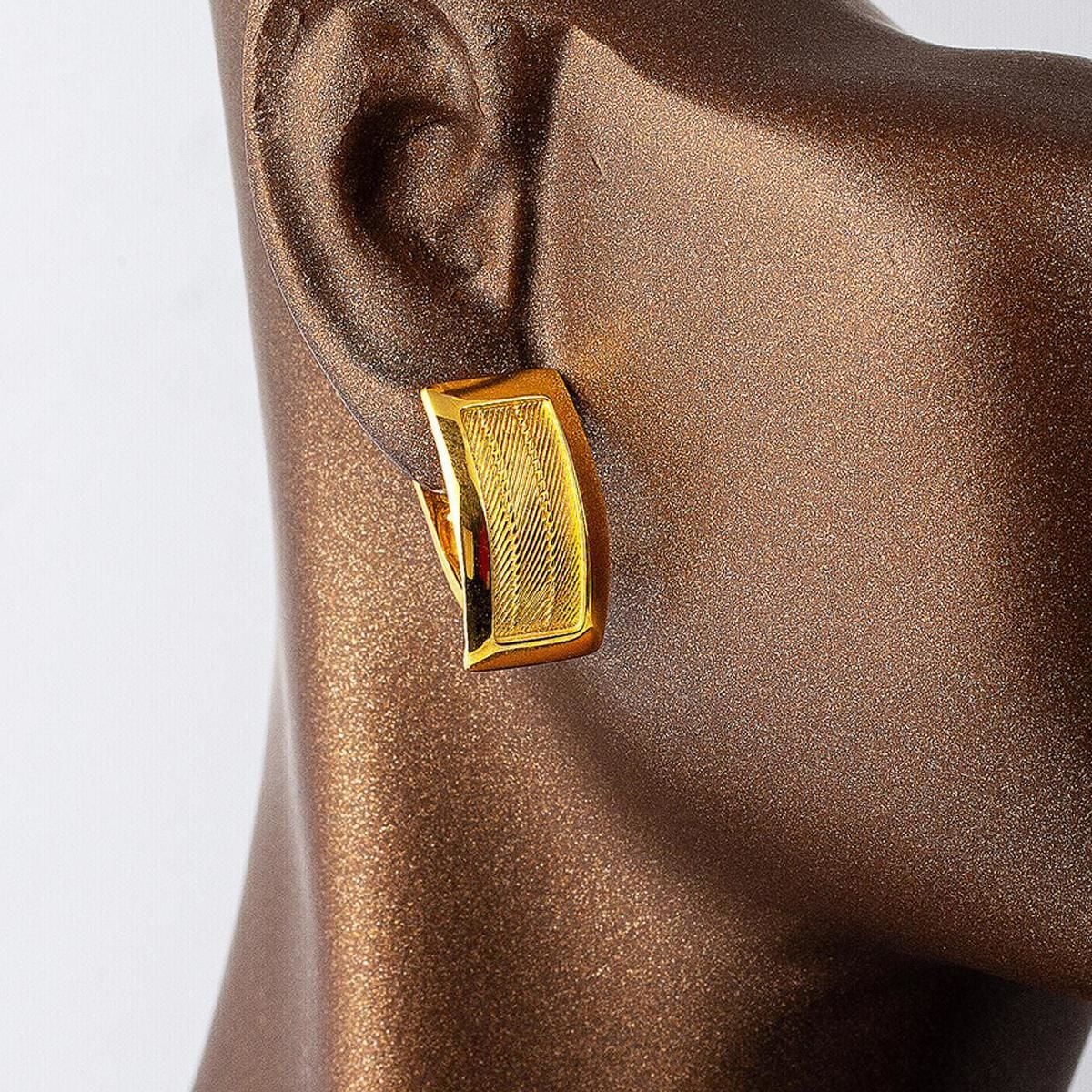 22K Yellow Gold Trabzon Mesh Earrings (7.22 g)