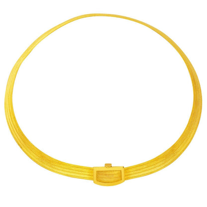 14K Yellow Gold Trabzon Mesh Cubic Zirconia Collar Necklace (27.95 g)