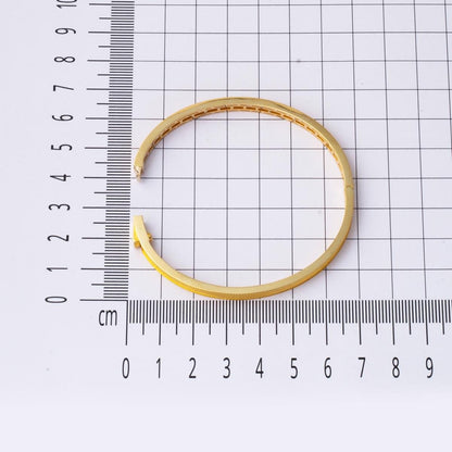 14K Yellow Gold Trabzon Mesh Hinged Cuff Bangle