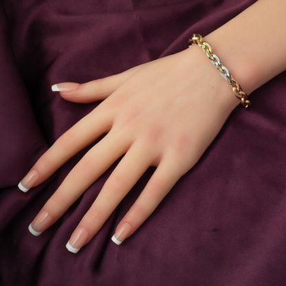 14K Yellow Gold Tria Hoop Minimalist Bracelet