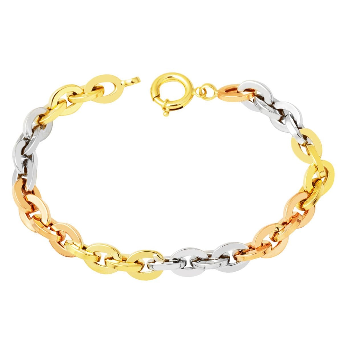 14K Yellow Gold Tria Hoop Minimalist Bracelet