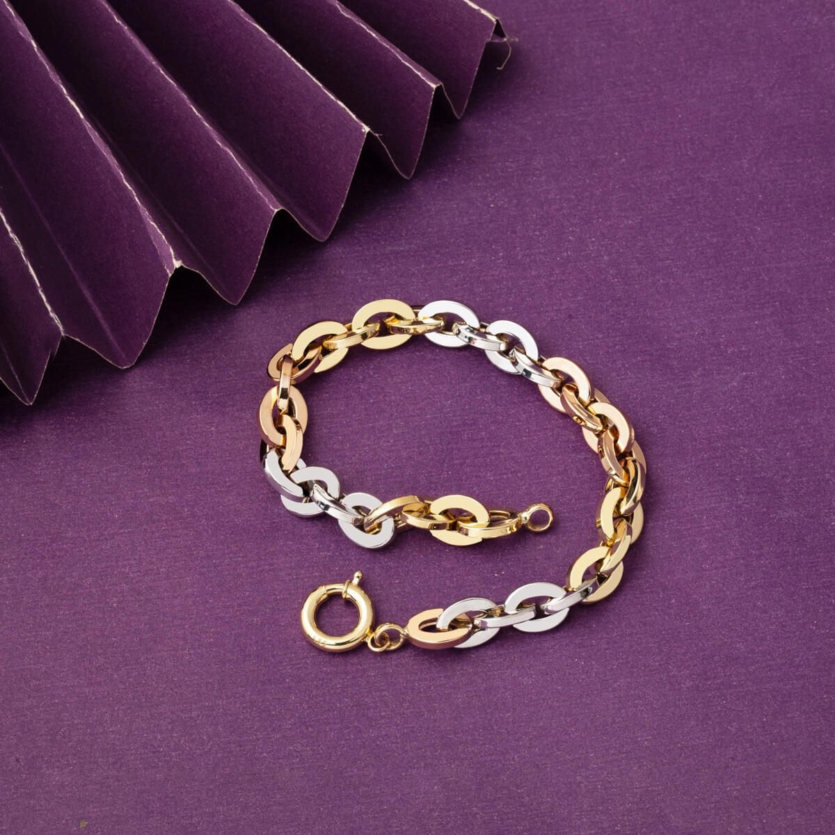 14K Yellow Gold Tria Hoop Minimalist Bracelet