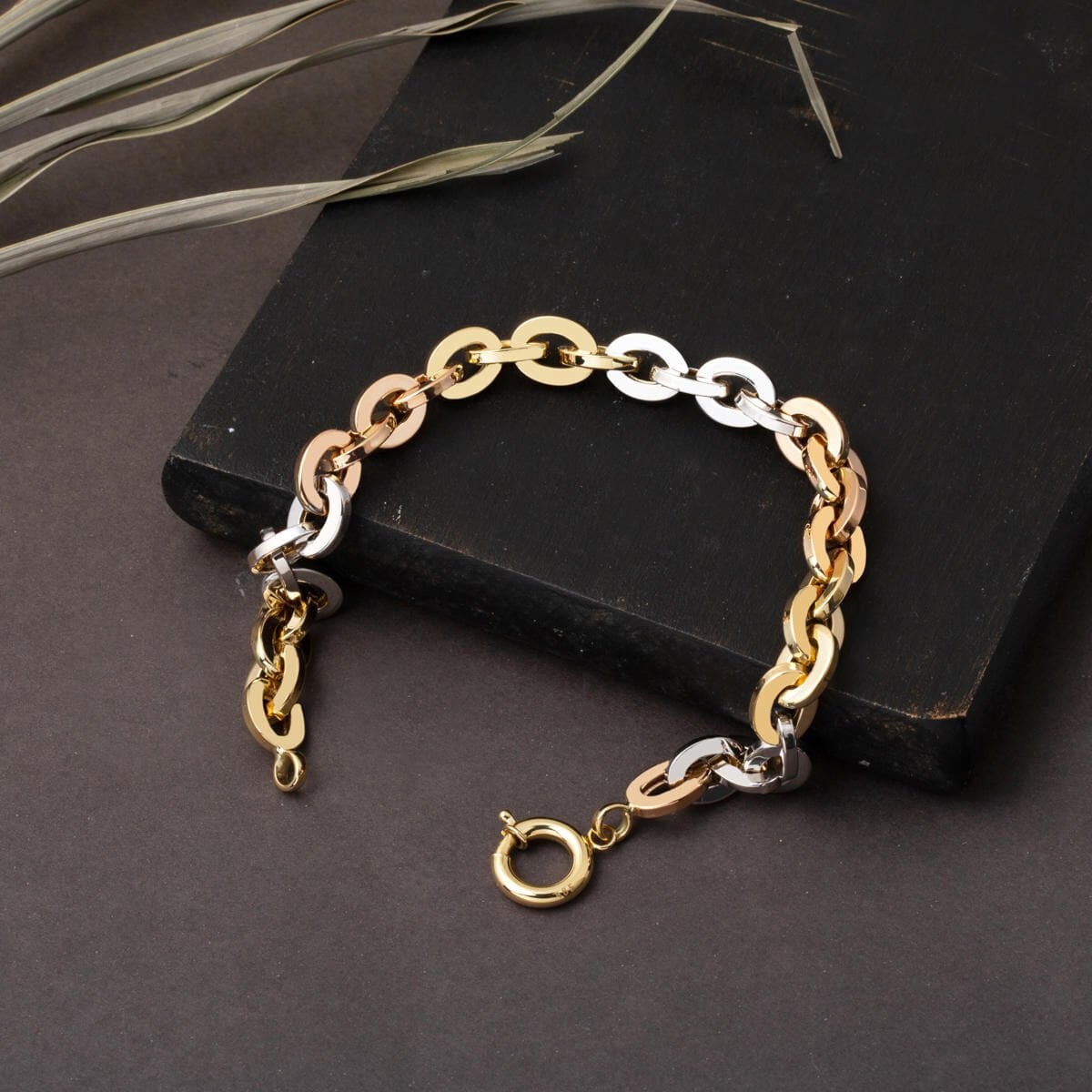 14K Yellow Gold Tria Hoop Minimalist Bracelet