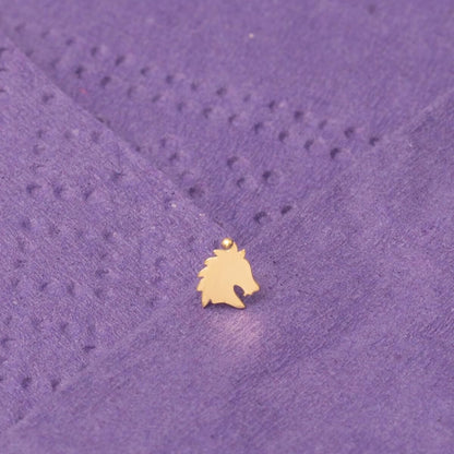 14K Yellow Gold Trojan Horse Nose Ring