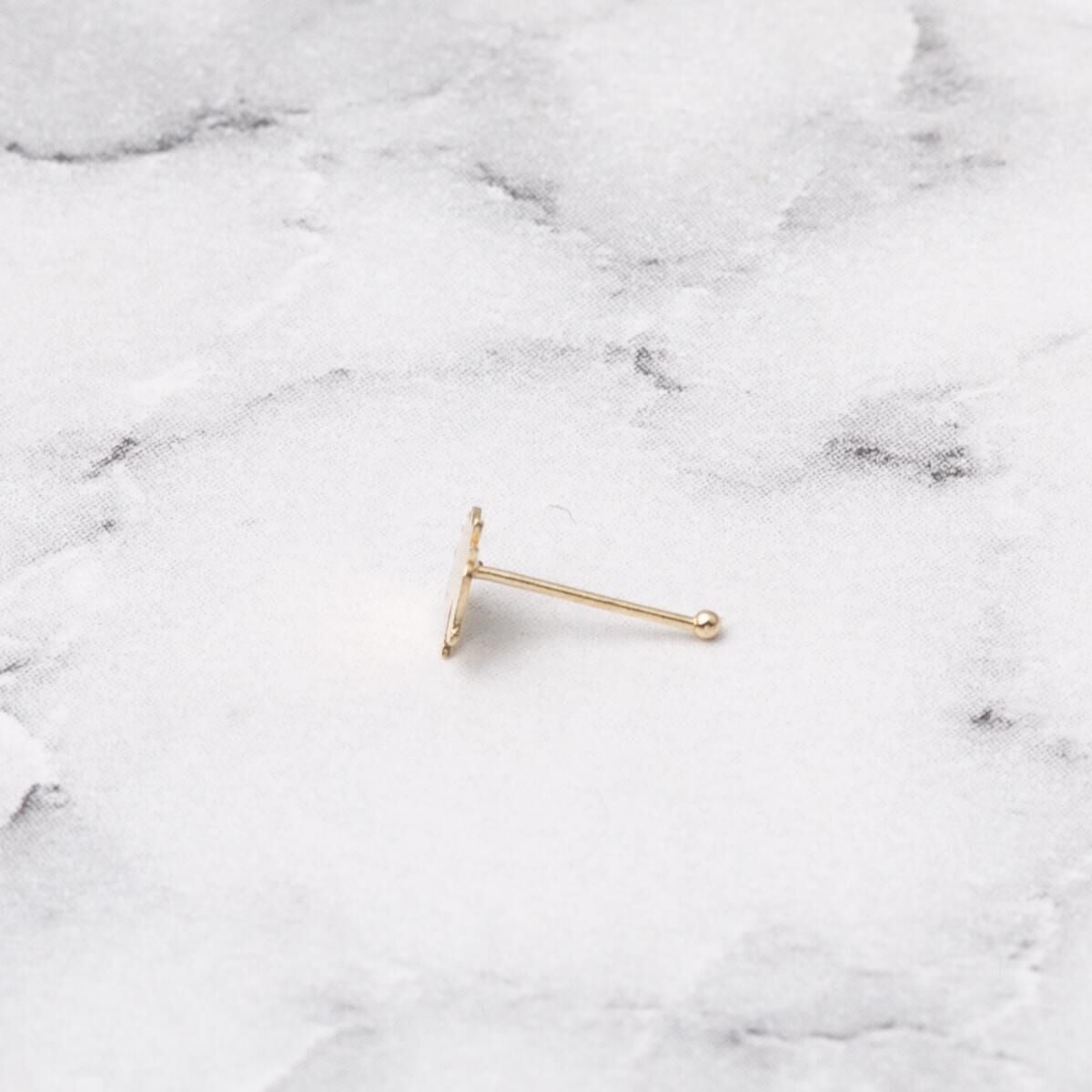 14K Yellow Gold Trojan Horse Nose Ring
