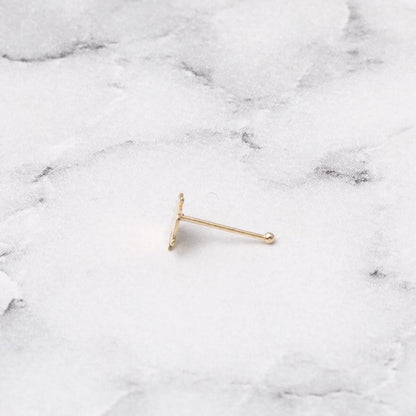 14K Yellow Gold Trojan Horse Nose Ring