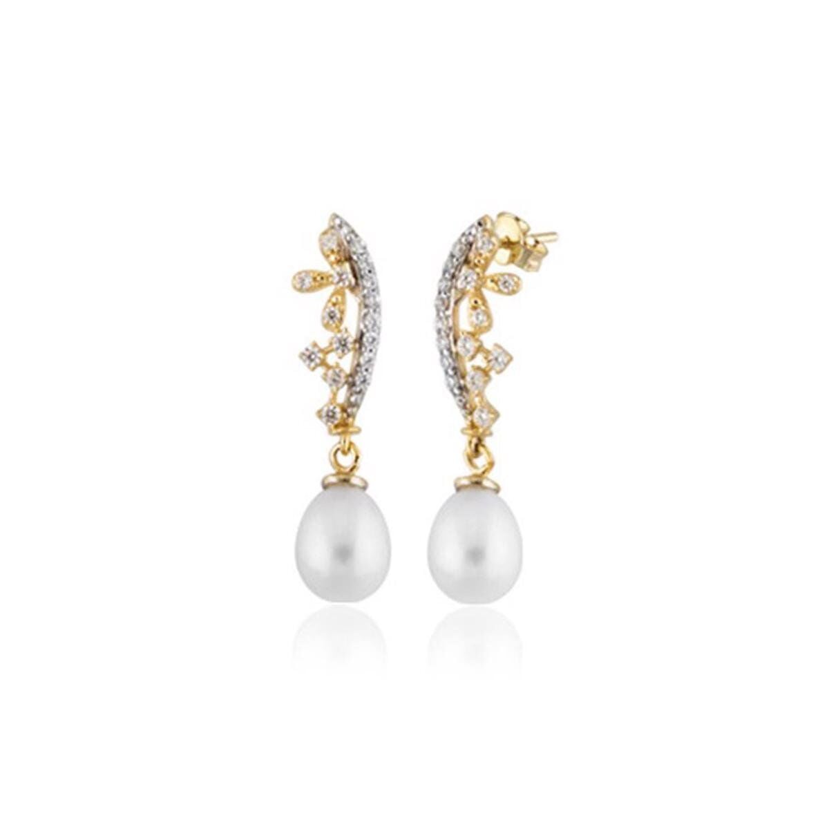 14K Yellow Gold Tua Bridal Pearl Jewelry Set