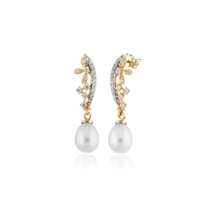 14K Yellow Gold Tua Bridal Pearl Jewelry Set