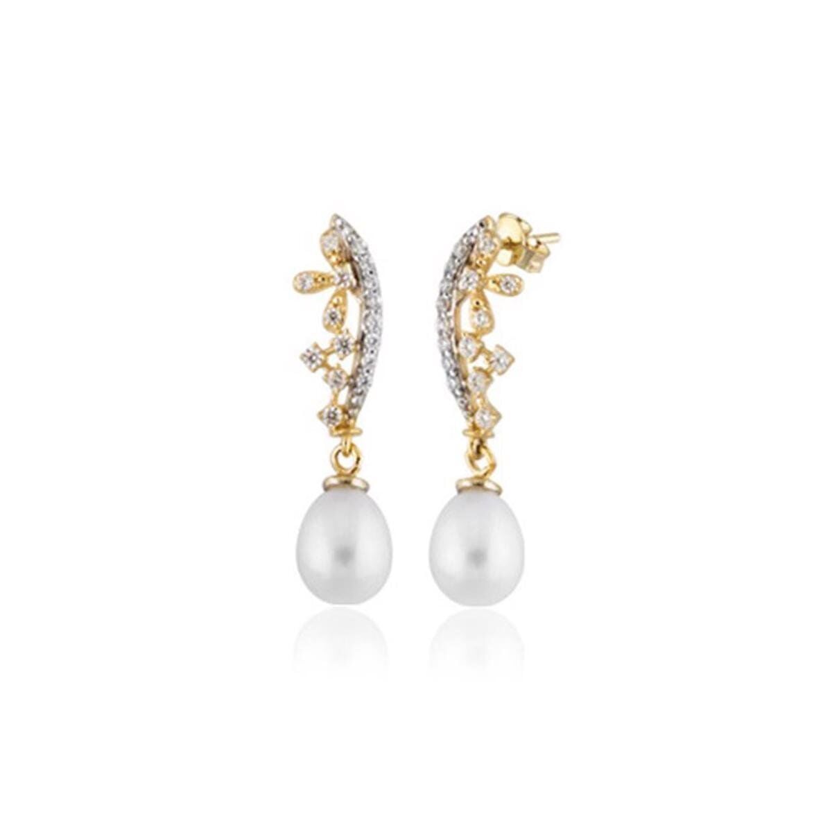 14K Yellow Gold Tua Bridal Pearl Jewelry Set