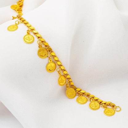 14K Yellow Gold Ottoman Tughra Designer Inspired Bracelet