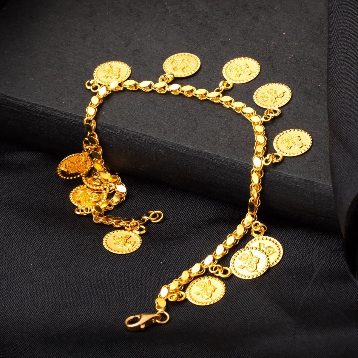 14K Yellow Gold Ottoman Tughra Designer Inspired Bracelet