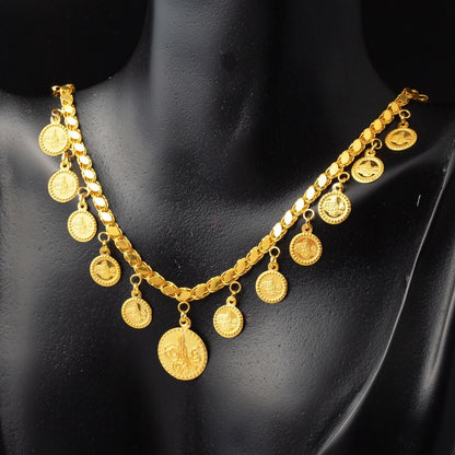 22K Yellow Gold Ottoman Tughra Collar Necklace
