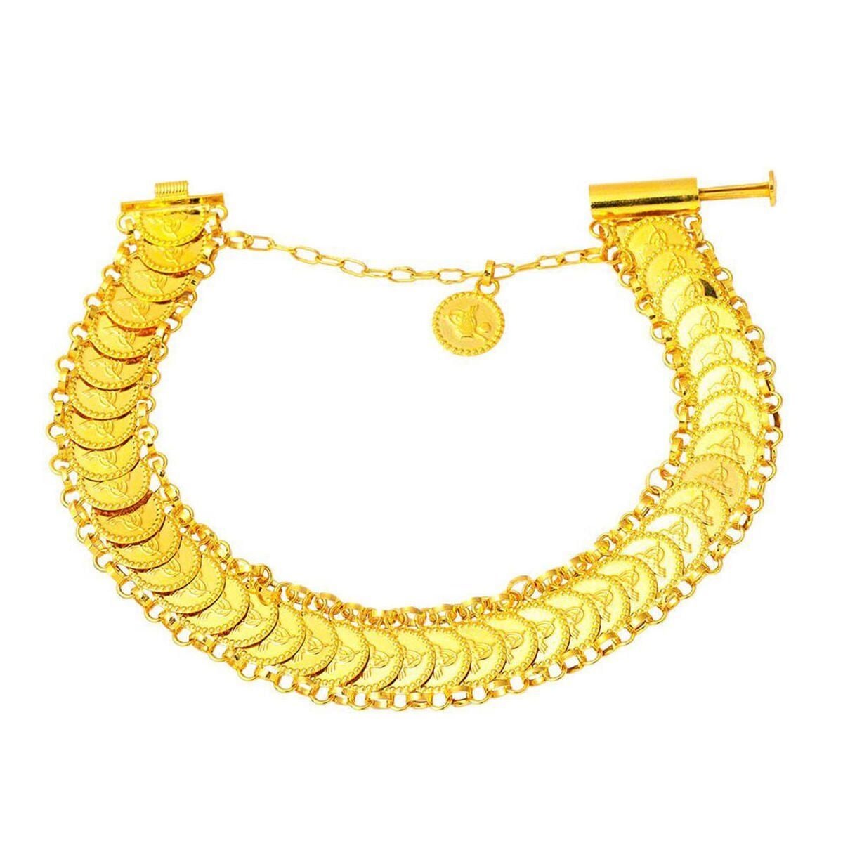 22K Yellow Gold Ottoman Tughra Skateboard Bracelet