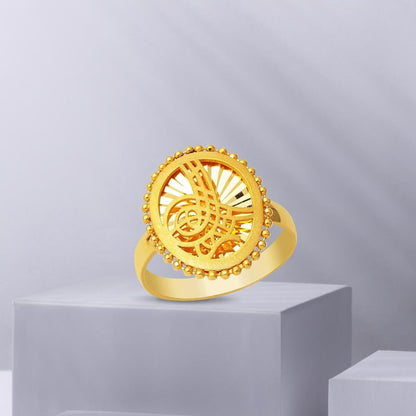 22K Yellow Gold Ottoman Tughra Ring (4.79 g)