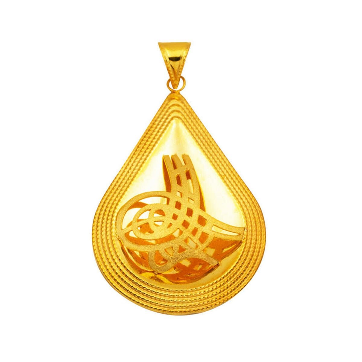 22K Yellow Gold Ottoman Tughra Large Pendant