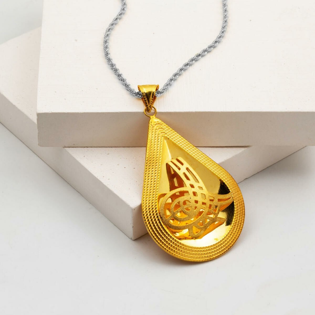 22K Yellow Gold Ottoman Tughra Large Pendant