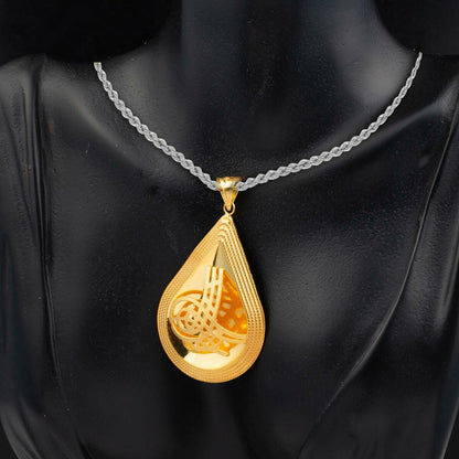 22K Yellow Gold Ottoman Tughra Large Pendant