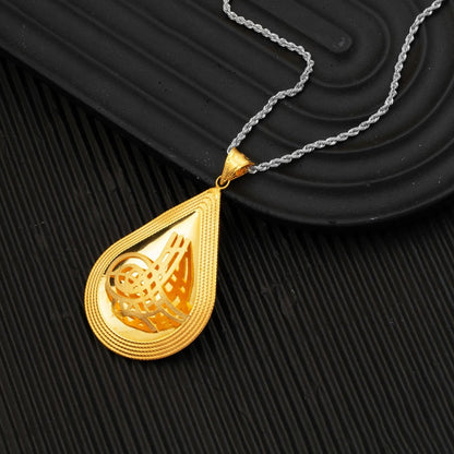 22K Yellow Gold Ottoman Tughra Large Pendant