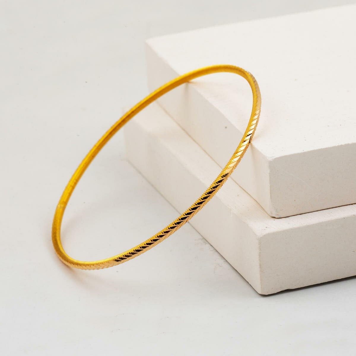 22K Yellow Gold 3-Piece Wheat Ajda Bangle