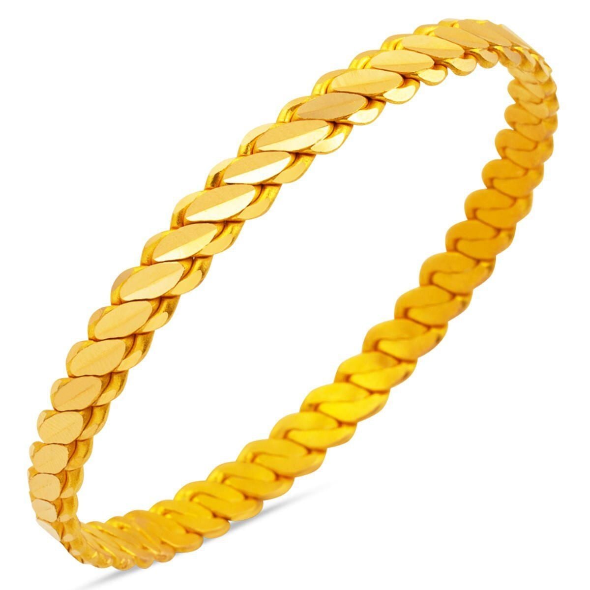 22K Yellow Gold 3-Piece Adana Twisted Bangle (31 g)