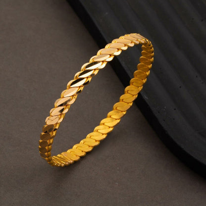 22K Yellow Gold 3-Piece Adana Twisted Bangle (36 g)
