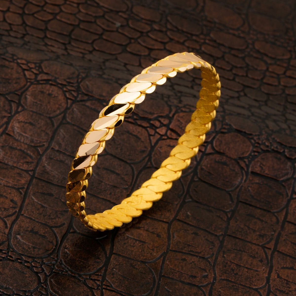 22K Yellow Gold 3-Piece Adana Twisted Bangle (41 g)