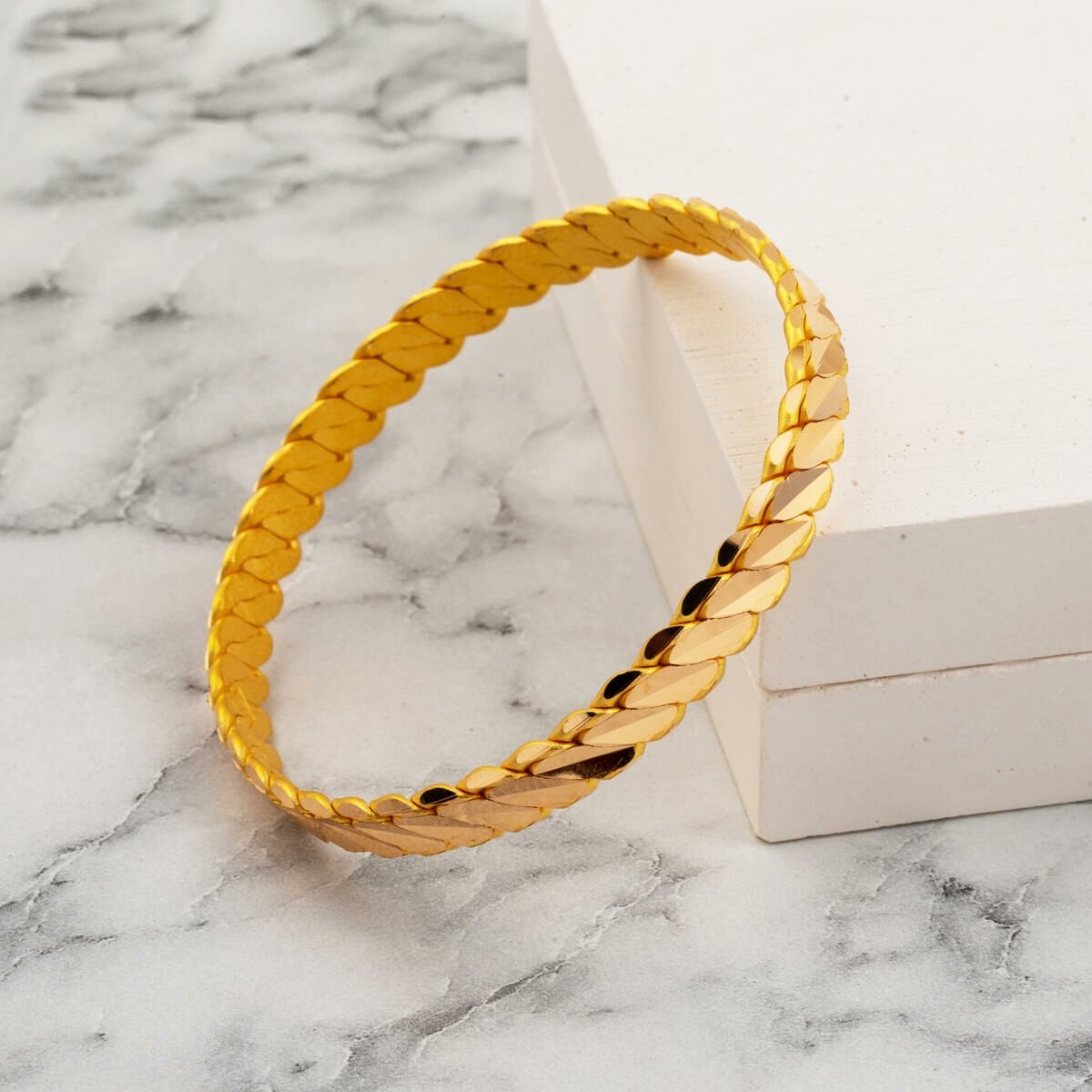 22K Yellow Gold 3-Piece Adana Twisted Bangle (41 g)