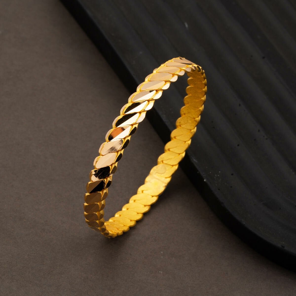 22K Yellow Gold 3-Piece Adana Twisted Bangle (41 g)