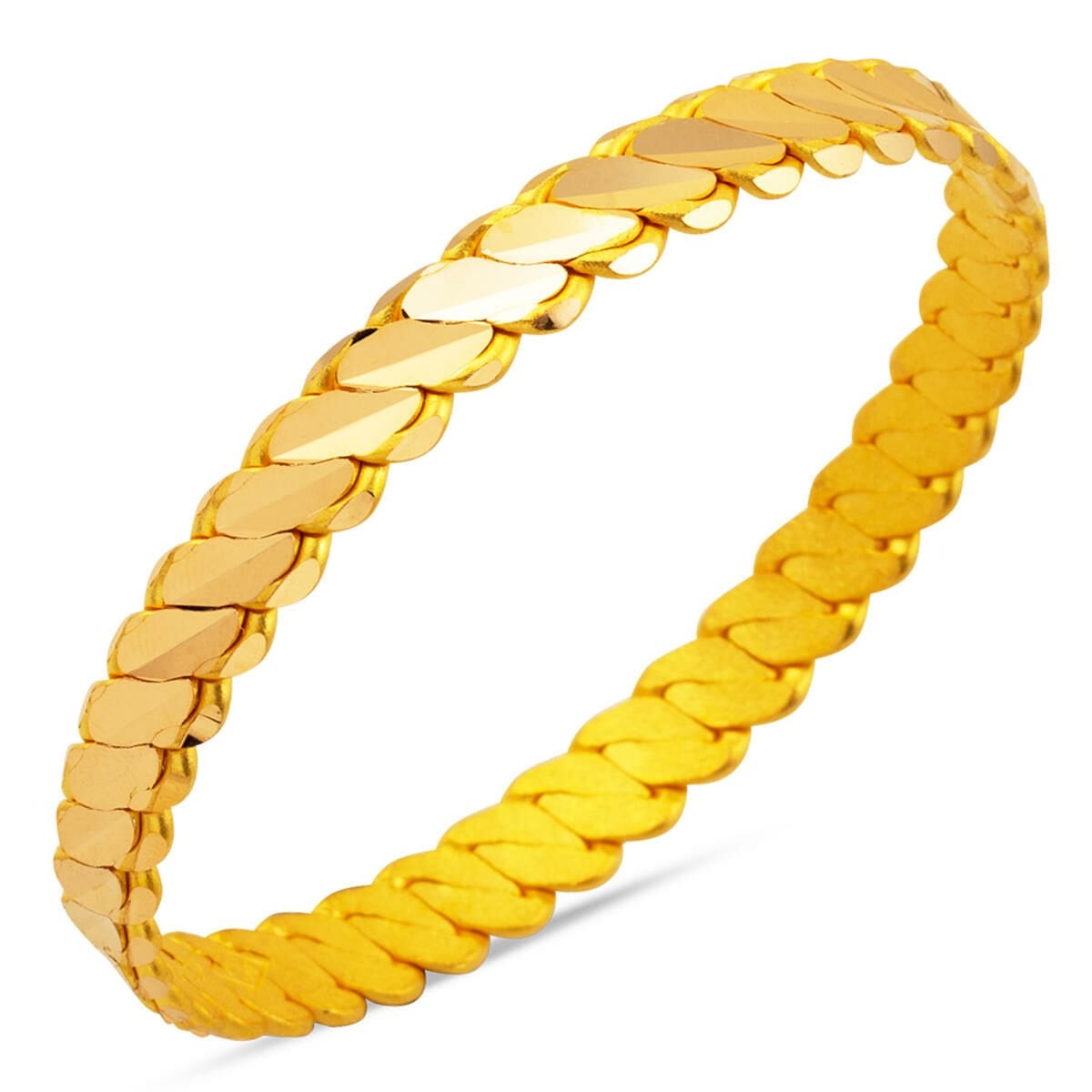 22K Yellow Gold 3-Piece Adana Twisted Bangle (41 g)