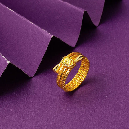 22K Yellow Gold 3-Piece Twisted Signet Ring