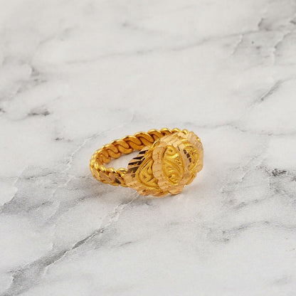 22K Yellow Gold 3-Piece Twisted Ring