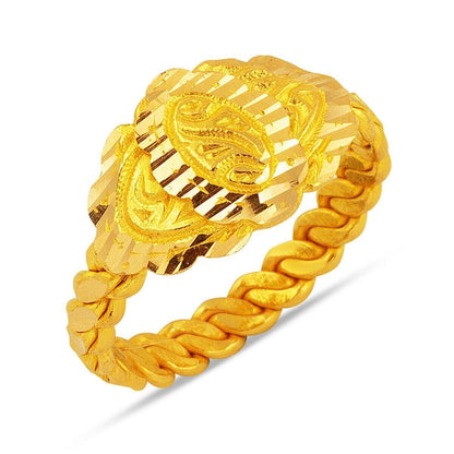 22K Yellow Gold 3-Piece Twisted Ring
